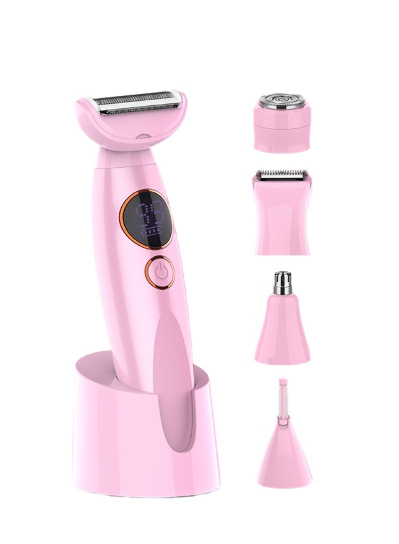 Bolivia's 5 in 1 Facial Hair Remover for Women - Painless Epilator & Shaver for Full Body, Face, Eyebrow & Sensitive Areas -Includes 5 Replacement Heads, LED Light, USB Rechargeable - Image 2